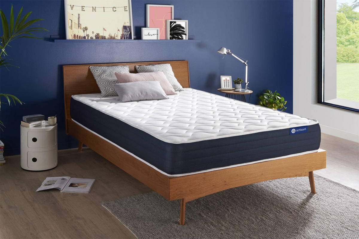 MATRATZE Actiflex sleep Taschenfederkern und Memory-Schaum 130 x 190 cm h2 - Weiß, Textil (130/190cm) - ACTISOM