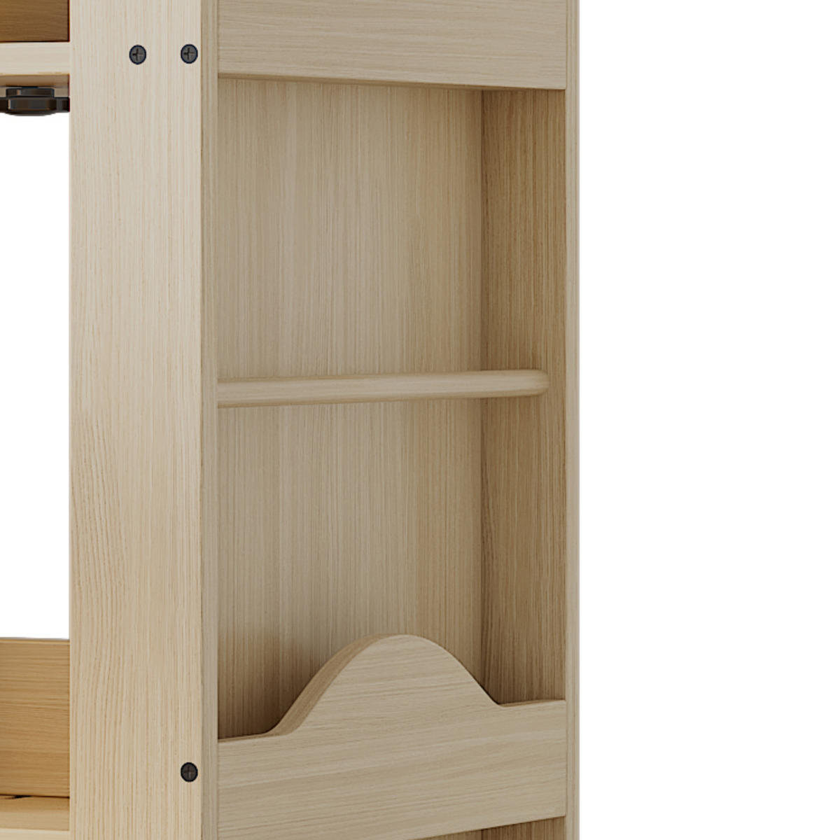 BÜCHERREGAL 142x63x63cm 360-Grad drehbar 4 Böden für Kinder Erwachsene - Naturfarben, Holz (63/142/63cm) - FLIEKS