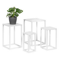 BLUMENHOCKER 4er-Set, weiß, Metall - Weiß, Metall (30/30/45cm) - bremermann