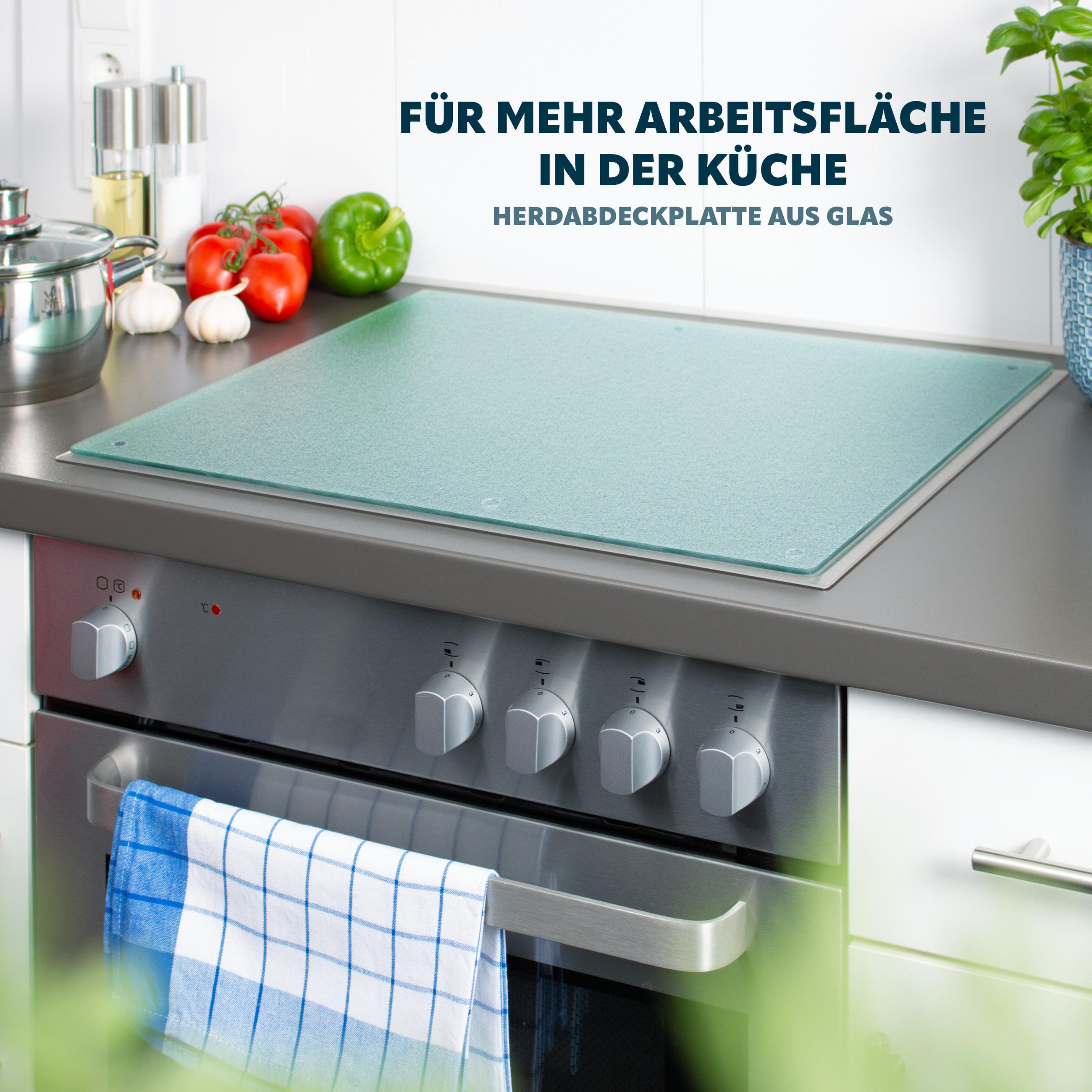 HERDABDECKPLATTE, transparent - Transparent, Glas (55.7/0.5/50cm) - bremermann