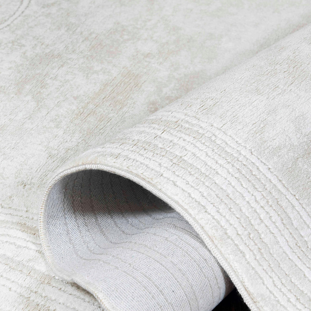TEPPICH Weiß Abstrakt - Kurzflor Unregelmäßig Unregelmäßige Form - Ecru - 200 x 300 cm - Creme, Textil (200/300cm) - Mazovia