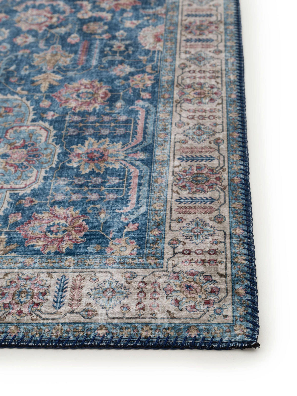 LÄUFER Laury Blau 80x240 cm - Blau, Textil (80/240cm) - benuta Pop