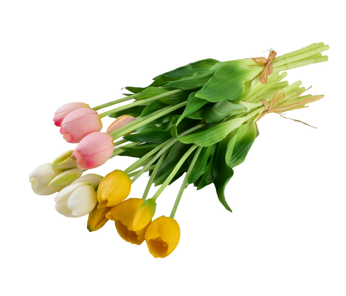KUNSTBLUME Virdis Tulpen Weiß 40/40/40 cm Kunstoff - Weiß, Kunststoff (40cm) - Mondex
