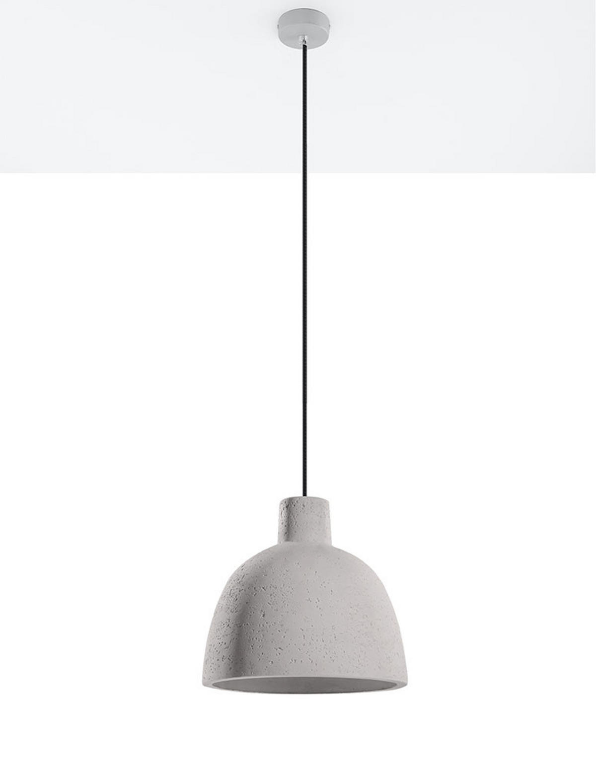 LED HÄNGELEUCHTE Beton Weiß Kuppel - Weiß, Stein (28/28/100cm)