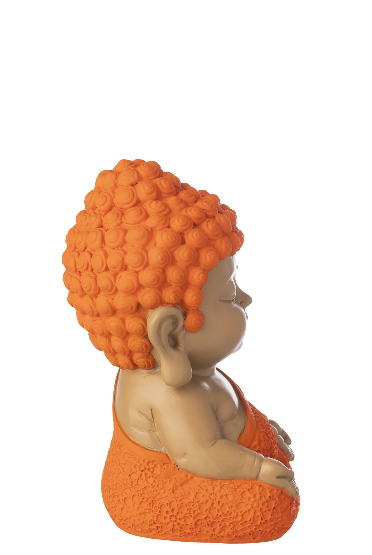 DEKOOBJEKT MÖNCH ZEN - Orange, Glas/Naturmaterialien (16.5/19.5/20cm) - J-Line