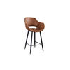 BARHOCKER ZAJA Braun Microfaser - Braun, Textil (57/114/59cm) - KAWOLA