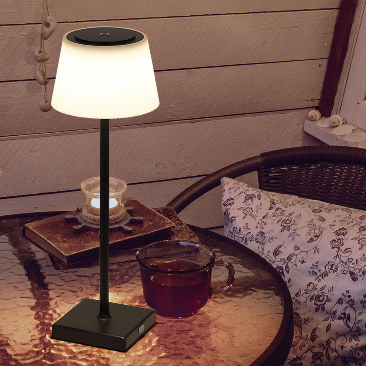 LED TISCHLEUCHTE Gregoir Weiß - Weiß, Metall (13.1/13.1/38cm) - Globo Lighting