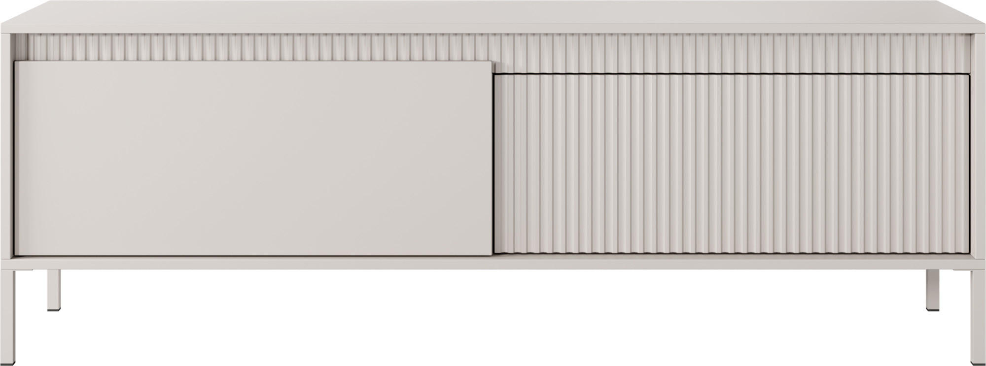 TV-LOWBOARD Cindy Beige 154/53/40 cm - Beige/Braun, Holzwerkstoff/Metall (153.5/53.4/39.5cm) - WFL GROUP