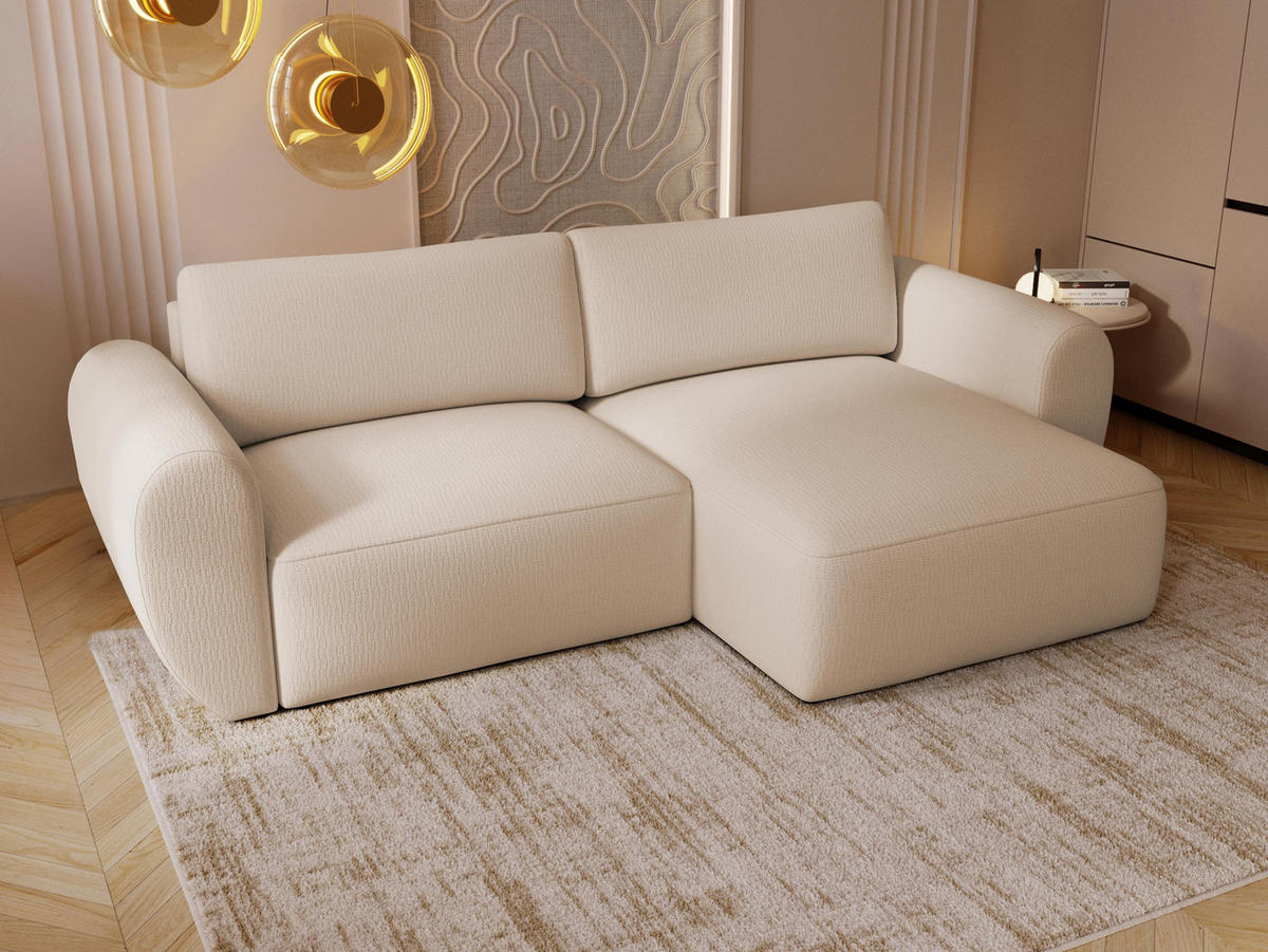 ECKSOFA Suzi - Beige/Schwarz, Holzwerkstoff/Kunststoff (147/261cm) - MIRJAN24