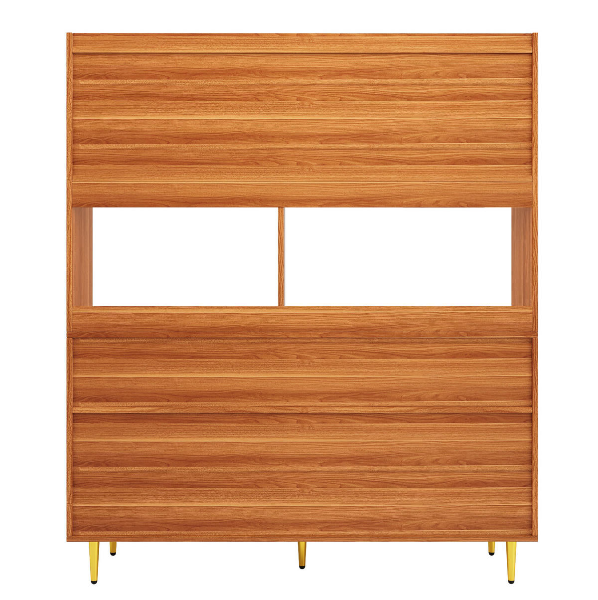HOCHSCHRANK aus MDF in Walnussbraun mit Changhong-Glastür und Weinregal, 145/39/171 cm, Walnussbraun - Walnussfarben, Holzwerkstoff (39/171/145cm) - Redom