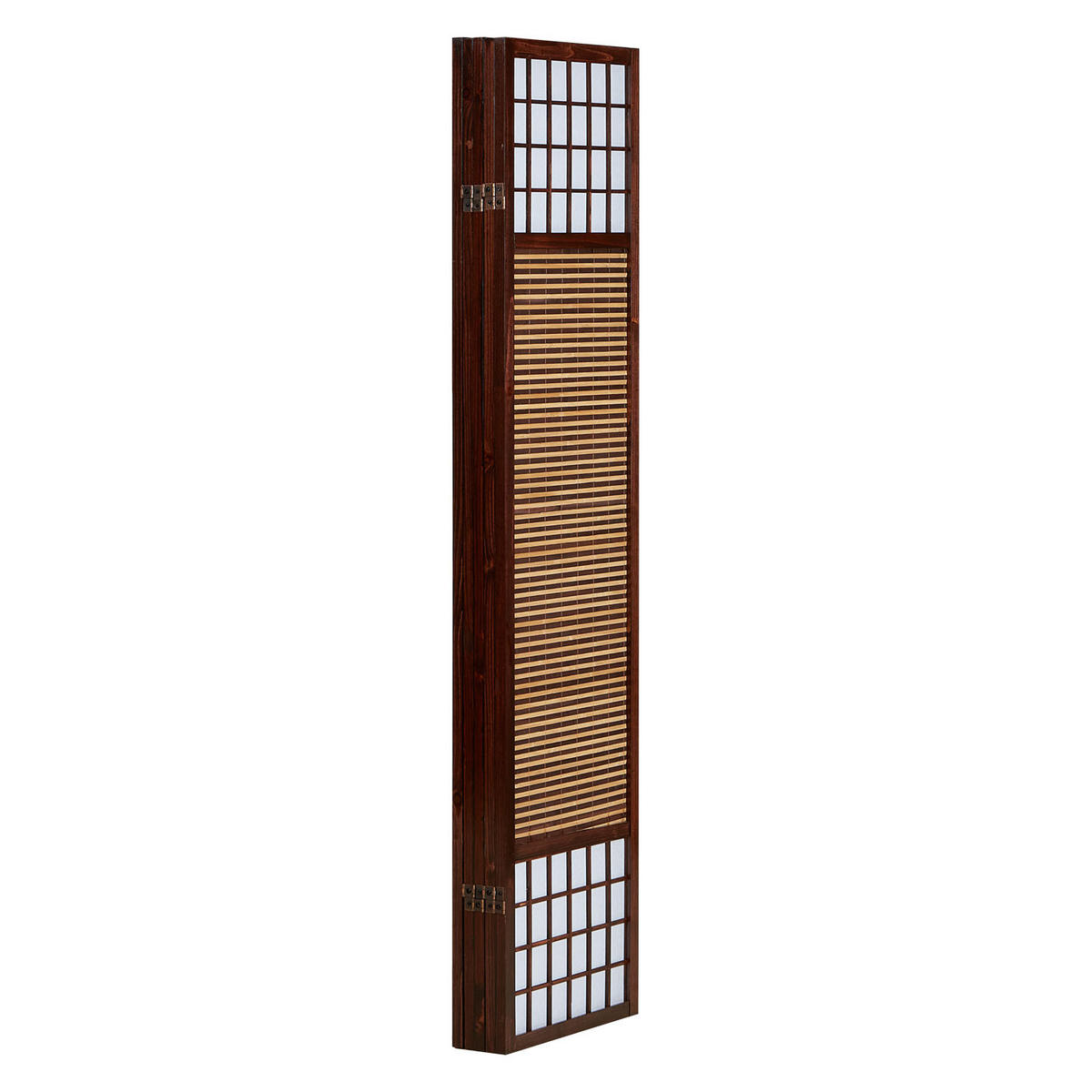 PARAVENT 5-tlg. 220/175 cm Braun Bambuslamellen - Braun, Holz (220/175/2cm) - Homestyle4u