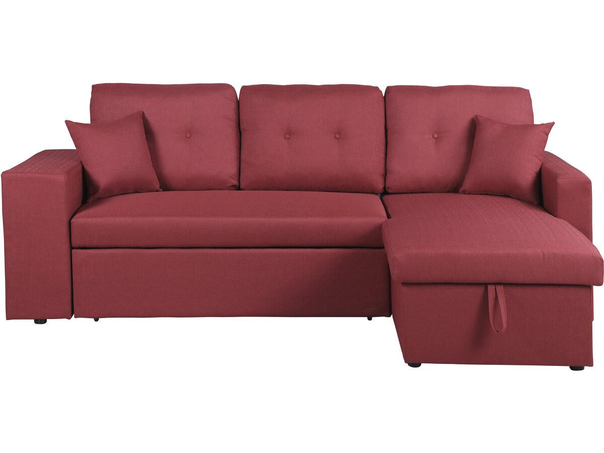 ECKSCHLAFSOFA Axel Rot - Rot, Textil (233/146cm) - Habitat Garten