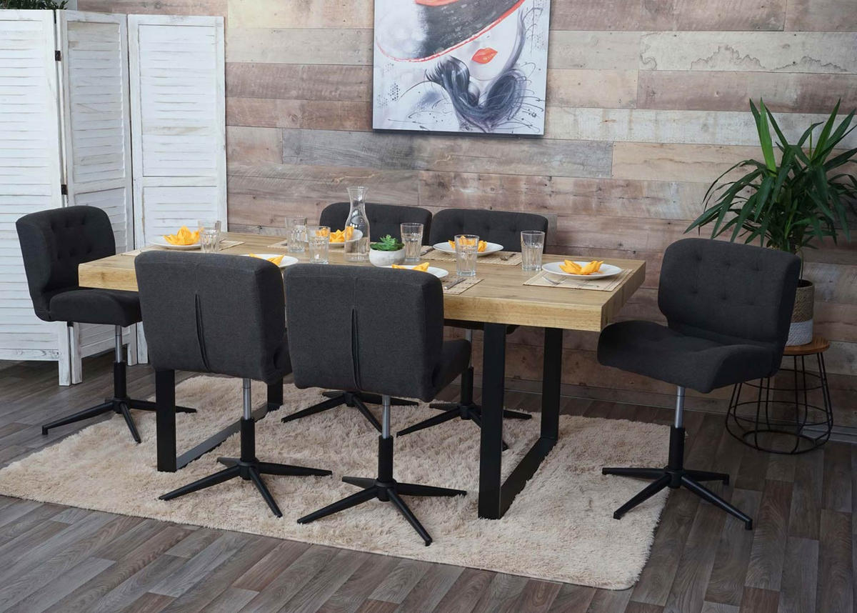 ESSZIMMERSTUHL Anthrazit 2er-Set - Dunkelgrau/Anthrazit, Textil (64/87/64cm) - MCW