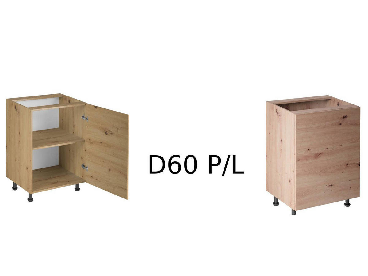 WINKELKÜCHE 330 × 230 cm - Langen K105-M330 - in Artisan Eiche - Schwarz/Eiche Artisan, Holz/Holzwerkstoff (330/248/230cm)