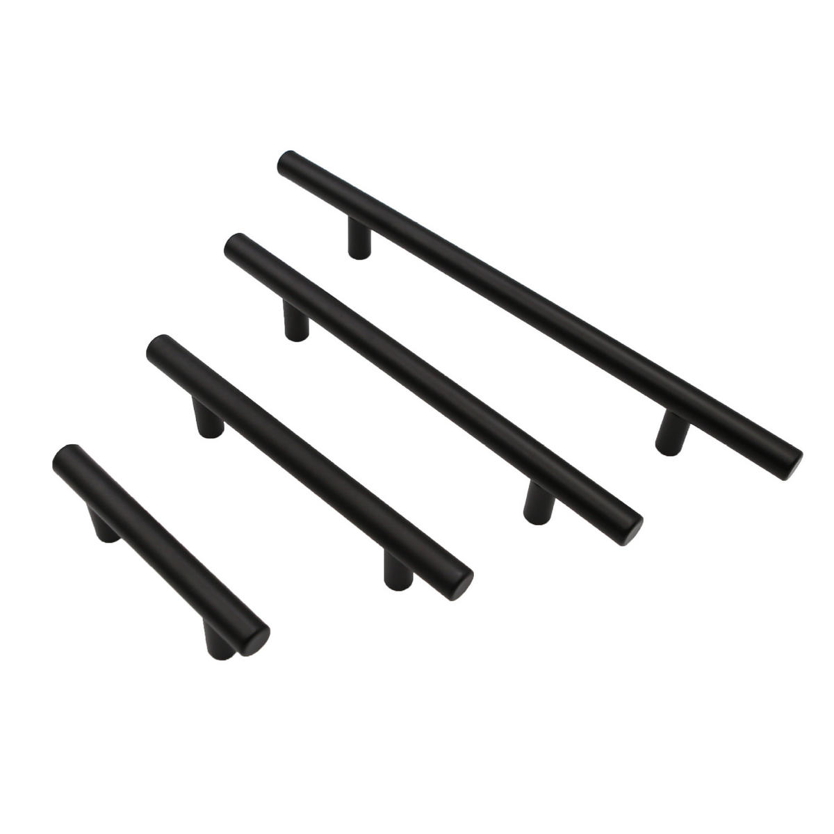 MÖBELGRIFF Schwarz 2er-Set 64 mm Edelstahl - Schwarz, Metall (3.7/1.5/18cm)