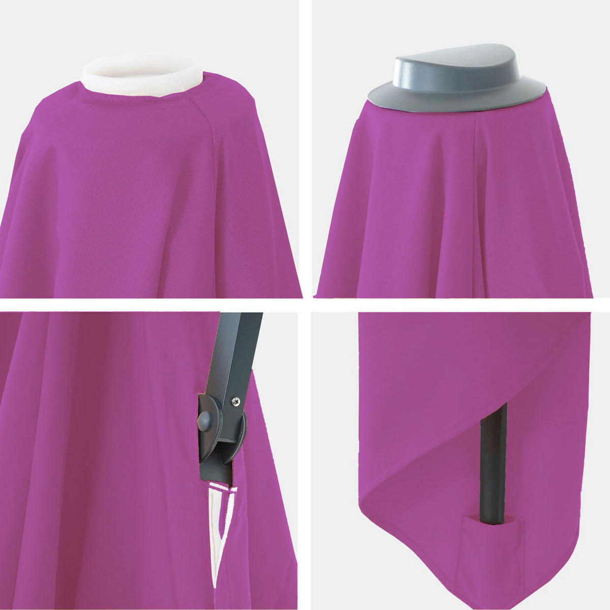 ERSATZ-BEZUG FÜR SCHIRM Violett - Violett, Textil (295/395cm) - MCW