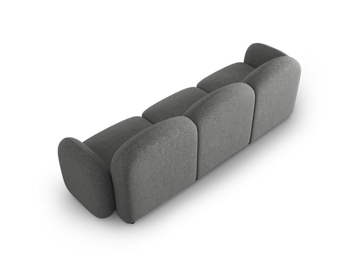 SOFA Blair aus Chenille-Stoff dunkelgrau mischung 3 Sitzplätze - Dunkelgrau, Textil (87/80/272cm) - Micadoni