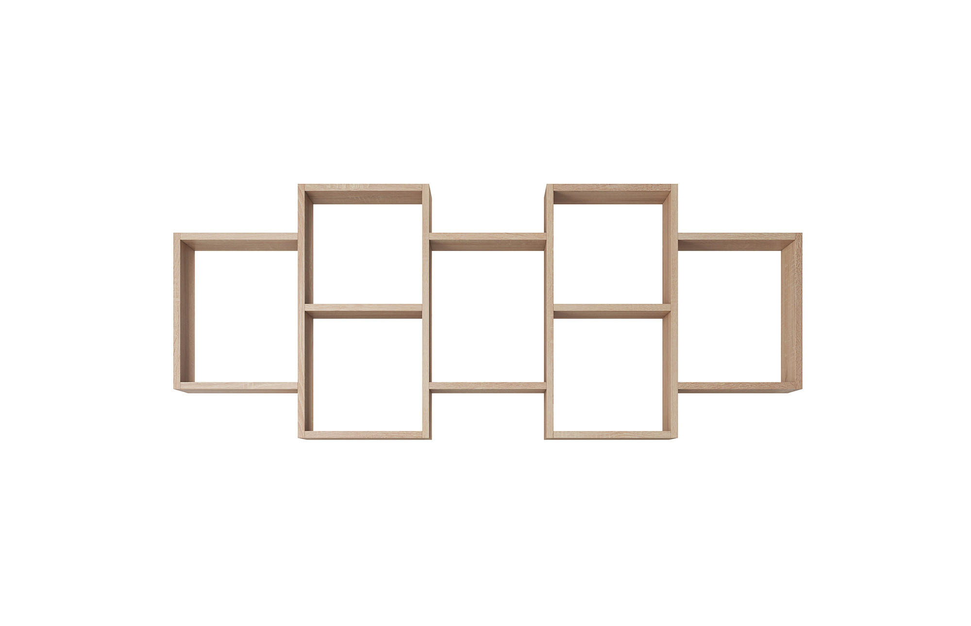 WANDREGAL Trio Eiche Sonoma 160,5 / 18 / 65cm - Sonoma Eiche, Holz/Holzwerkstoff (161/65/18cm) - Feldmann-Wohnen
