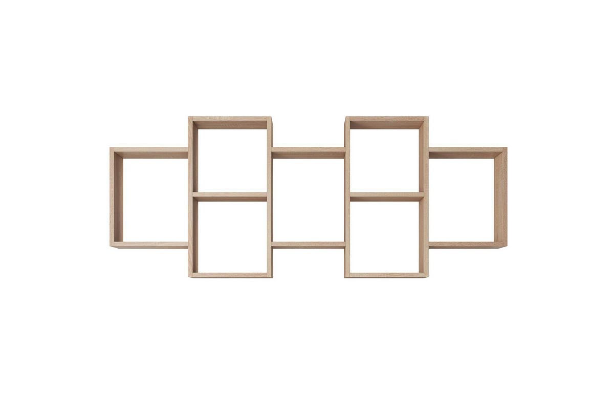 WANDREGAL Trio Eiche Sonoma 160,5 / 18 / 65cm - Sonoma Eiche, Holz/Holzwerkstoff (161/65/18cm) - Feldmann-Wohnen