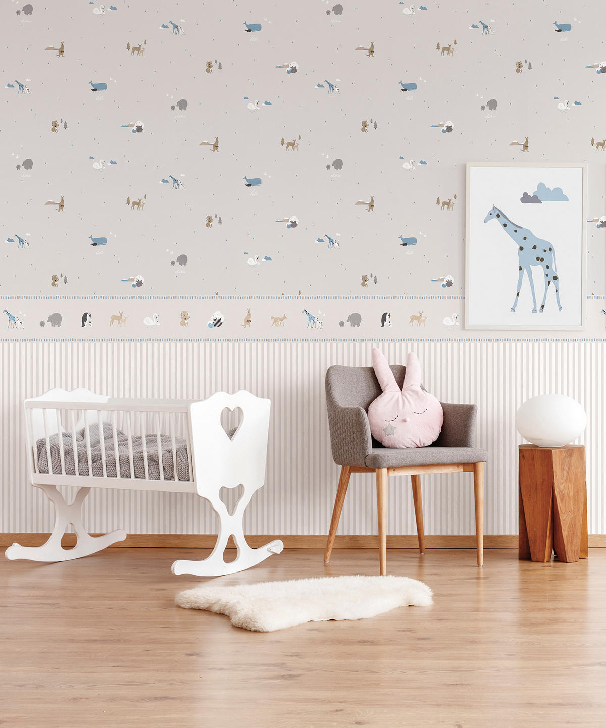 TAPETE Streifen 53 cm x 10 m - Grau, Papier (53/1000cm) - Sanders & Sanders