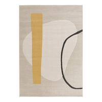 WEICHER und grafischer Teppich beige - Beige, Textil (160/230cm) - AFK Living