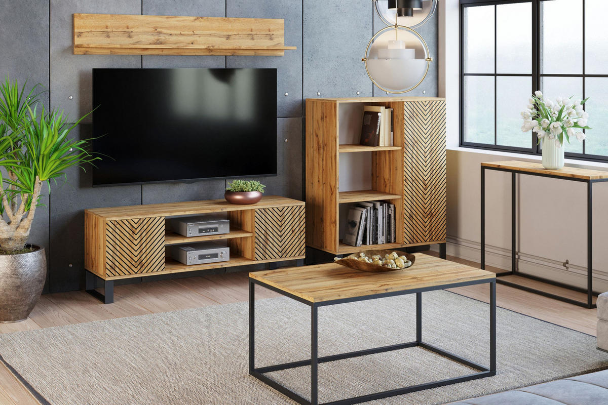 BÜCHERREGAL Fondi - Eiche Bianco, Holzwerkstoff (40/116/90cm) - RAUMHIRSCH FURNITURE