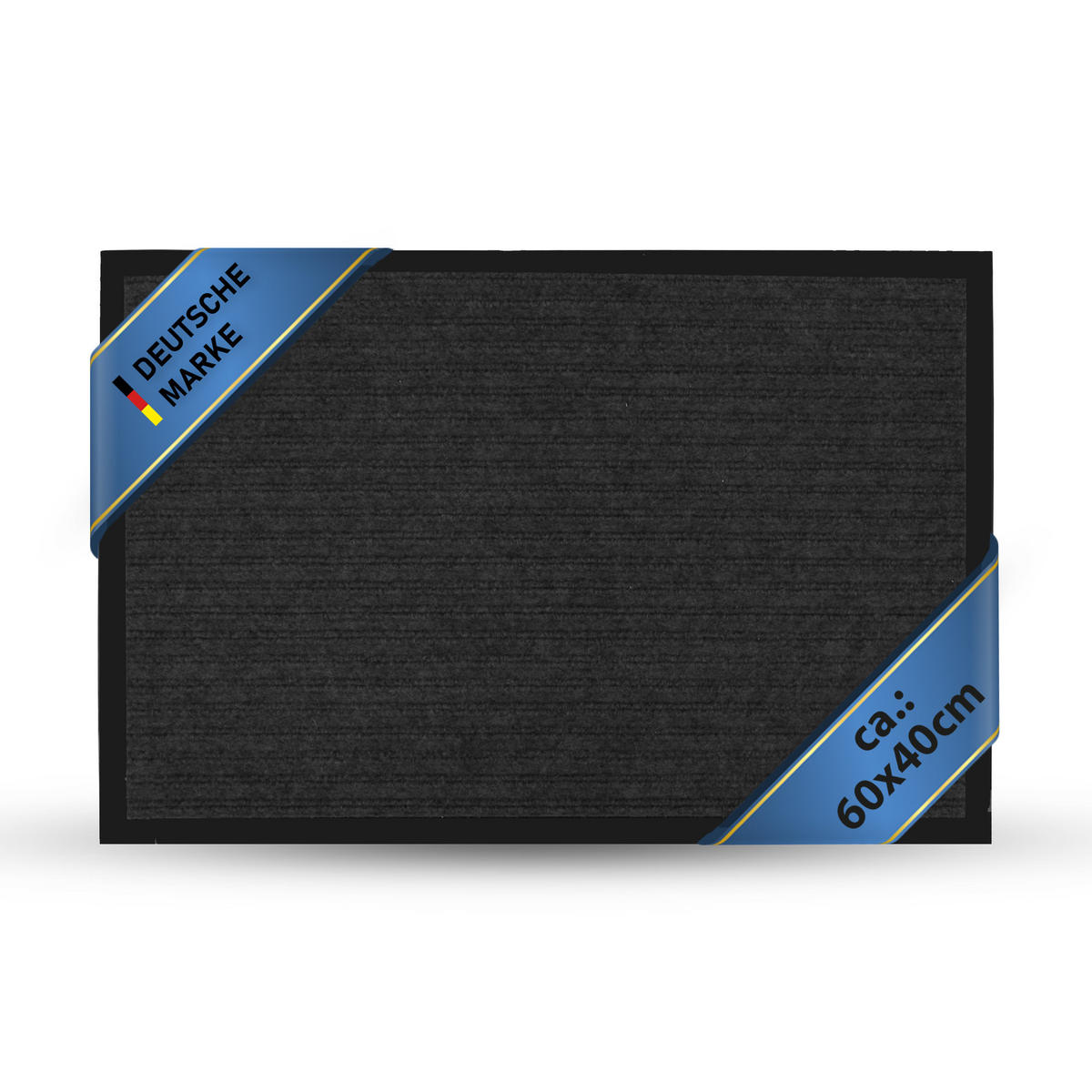 FUSSMATTE Schmutzfangmatte Schwarz 60x40cm - Schwarz, Textil (40/60cm) - Bestlivings