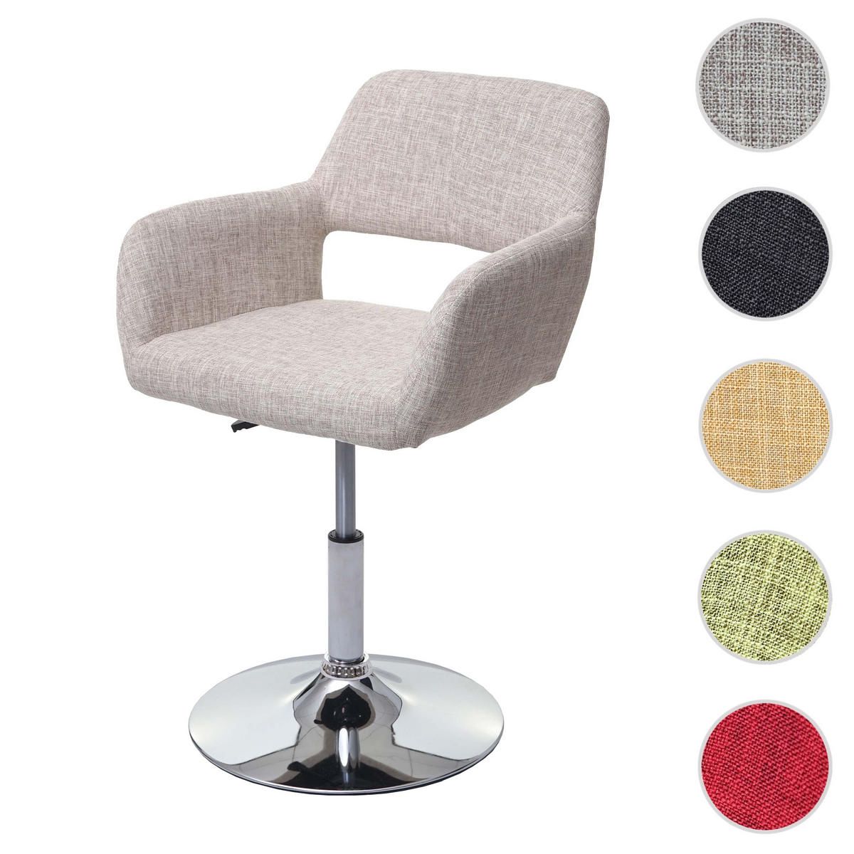 ESSZIMMERSTUHL Beige, Silber - Beige/Silberfarben, Textil (58/89/55cm) - MCW