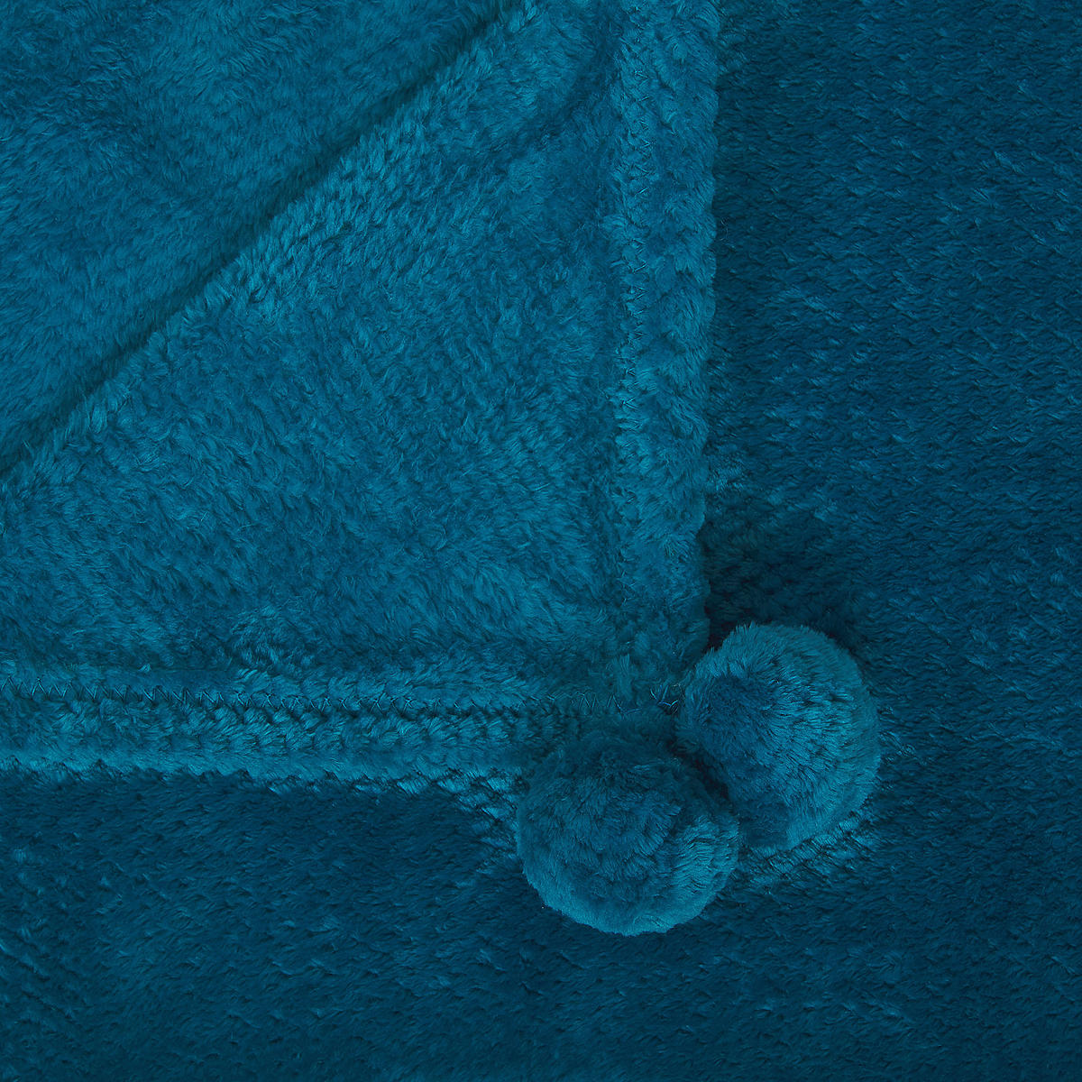 DECKE Türkis Saitler 220/200 cm - Türkis, Textil (200/220cm) - Beliani