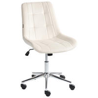BÜROSTUHL Samtstoff Cremeweiß Melrose - Weiß, Textil (60/82/60cm) - Beliani