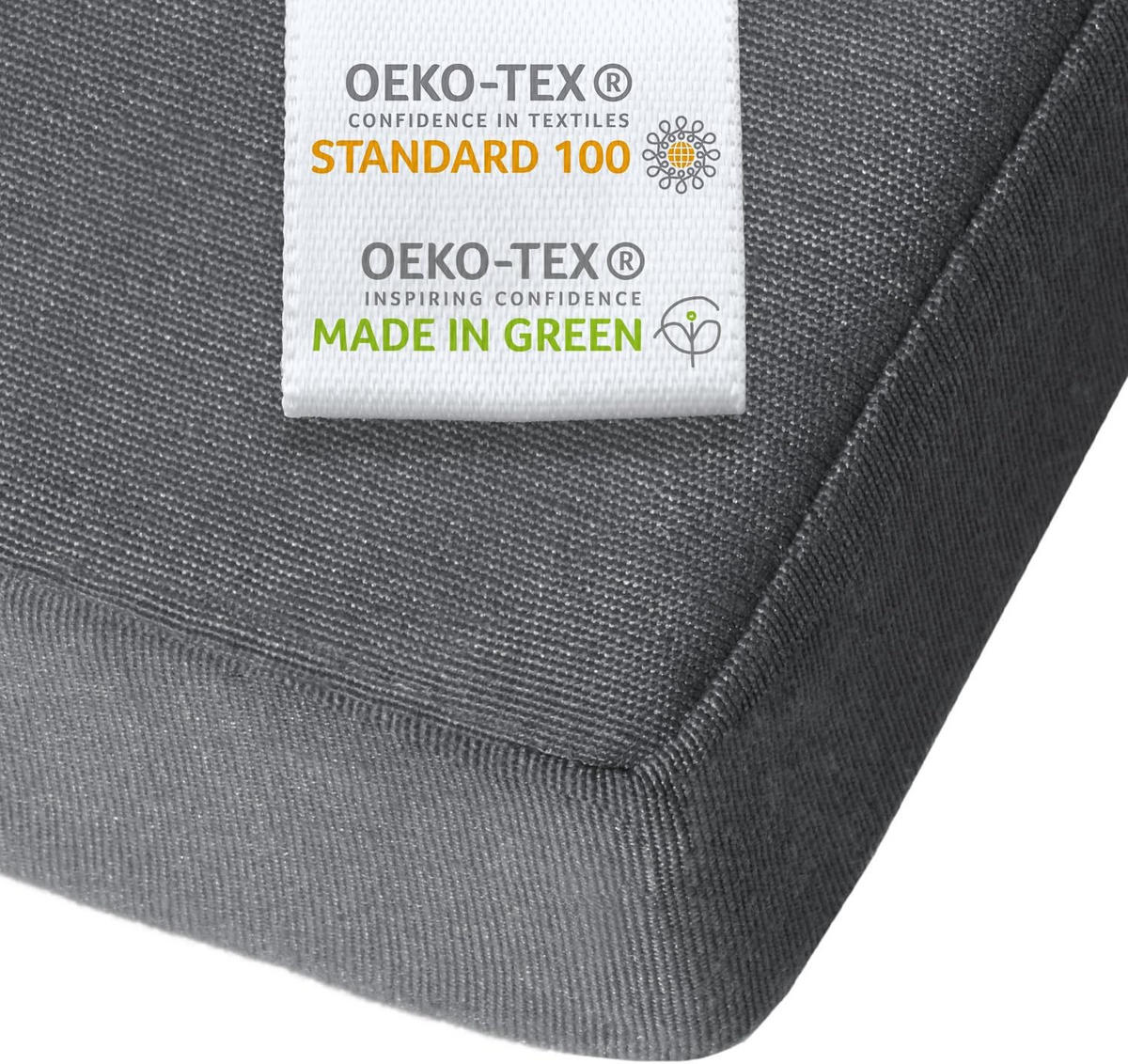 DECKCHAIRAUFLAGE Loftlux DC 175x45x5cm Graphitgrau (2tlg) - Dunkelgrau, Textil (45/10/175cm) - Beautissu 