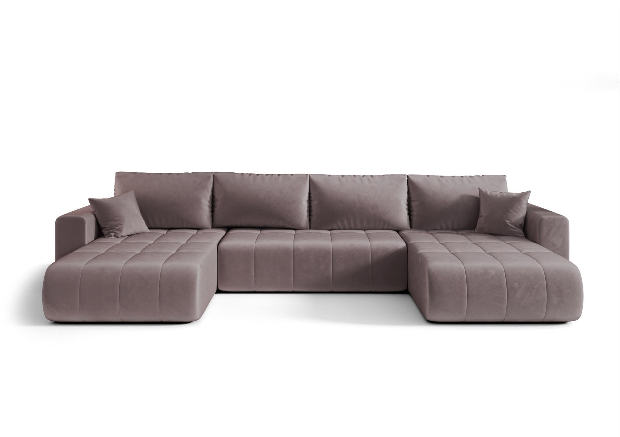 WOHNLANDSCHAFT Camila In Monolith - Flieder, Holzwerkstoff/Textil (384/85/175cm) - Fun Möbel