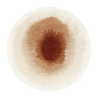 TEPPICH Indian Snow Meditation Drop 140/140 cm - Braun, Kunststoff/Textil (140/140cm) - Louis De Poortere