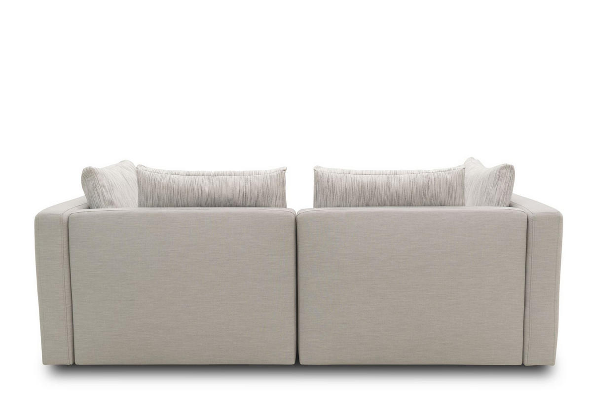 GARTENLOUNGE-SOFA 2-Sitzer Bozhana 220x67x96 mit Outdoorbezug silber - Silberfarben, Kunststoff (220/67/96cm) - 58aufmkessel