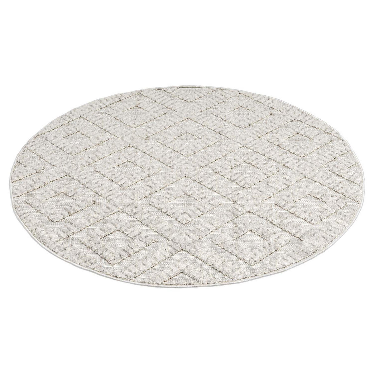 KURZFLOR-TEPPICH Clasico 8927 Creme 200 cm Rund - Creme, Textil (200/200cm) - carpet city