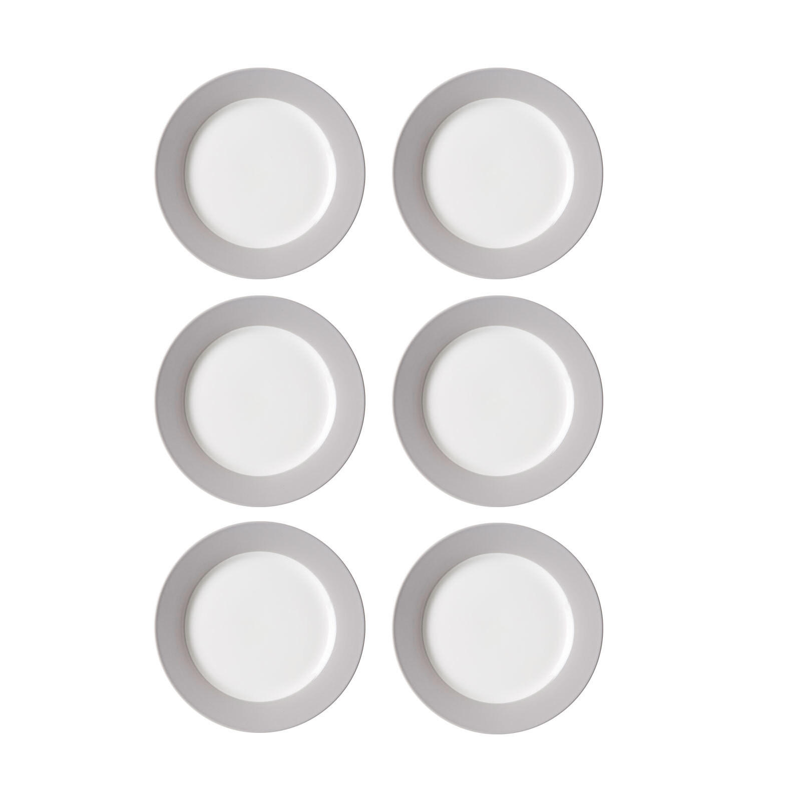SPEISETELLER Doppio Grau ø 27 cm 6er Set - Grau, Keramik (27cm) - Ritzenhoff Breker