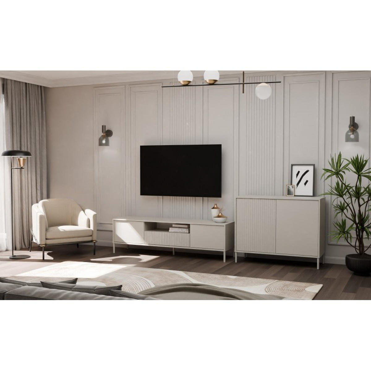 KOMMODE Kaschmir 104/82,5/40 - Kaschmir, Holzwerkstoff (104/83/40cm) - RAUMHIRSCH FURNITURE