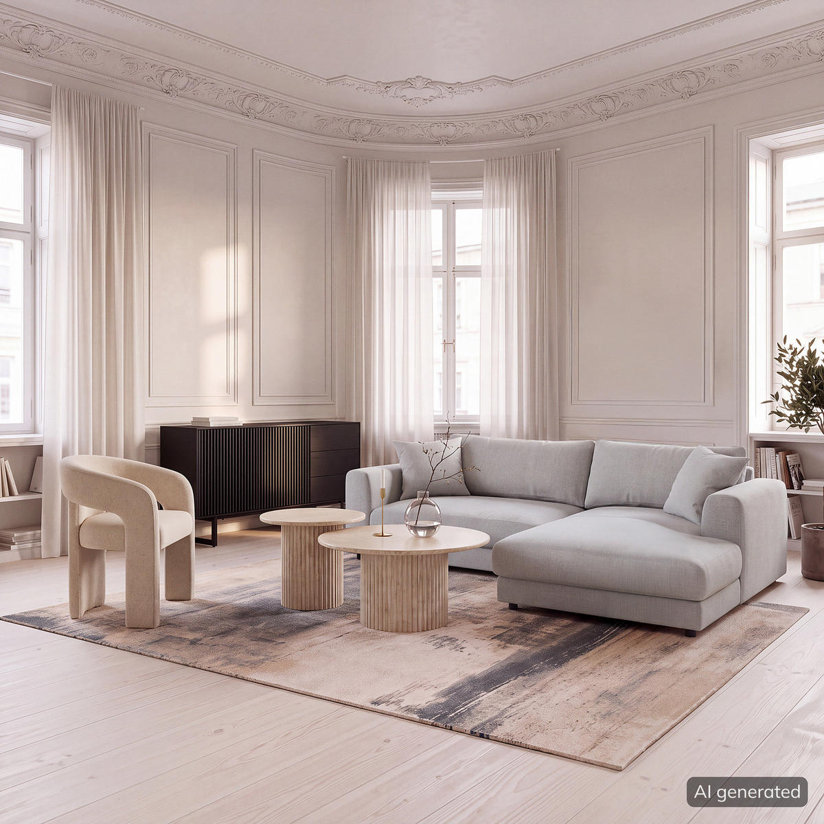 ECKSOFA mit Longchair - Schwarz/Grau, Holz/Kunststoff (238/183cm) - home24