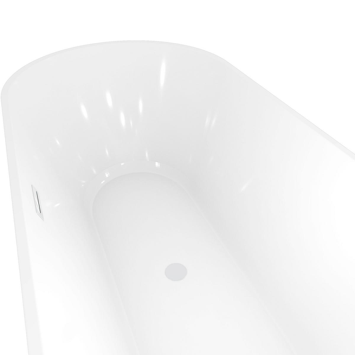 FREISTEHENDE Badewanne Wanne F01 170x80cm - Weiß, Glas/Kunststoff (80/58/170cm) - AcquaVapore by Sandra Jentho