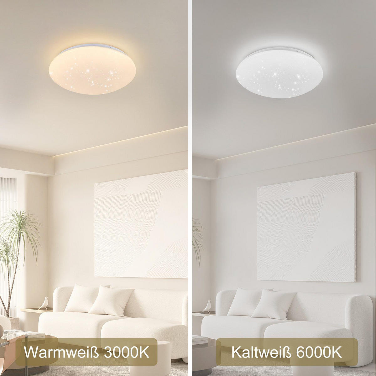 LED-DECKENLEUCHTE Jonas 30/30/7 cm - Weiß, Kunststoff (30/30/7cm) - Nettlife