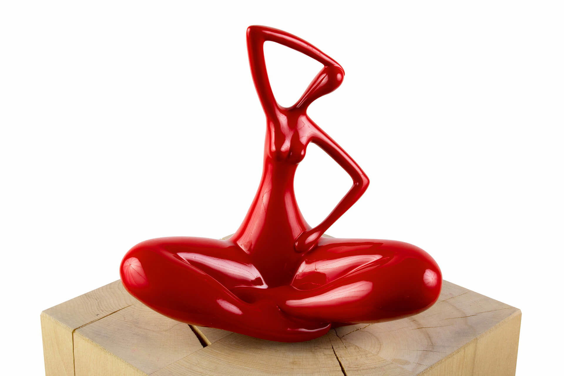 KUNSTLOFT DEKORATIVNÍ SOCHA ČERVENÁ, 25/28 CM