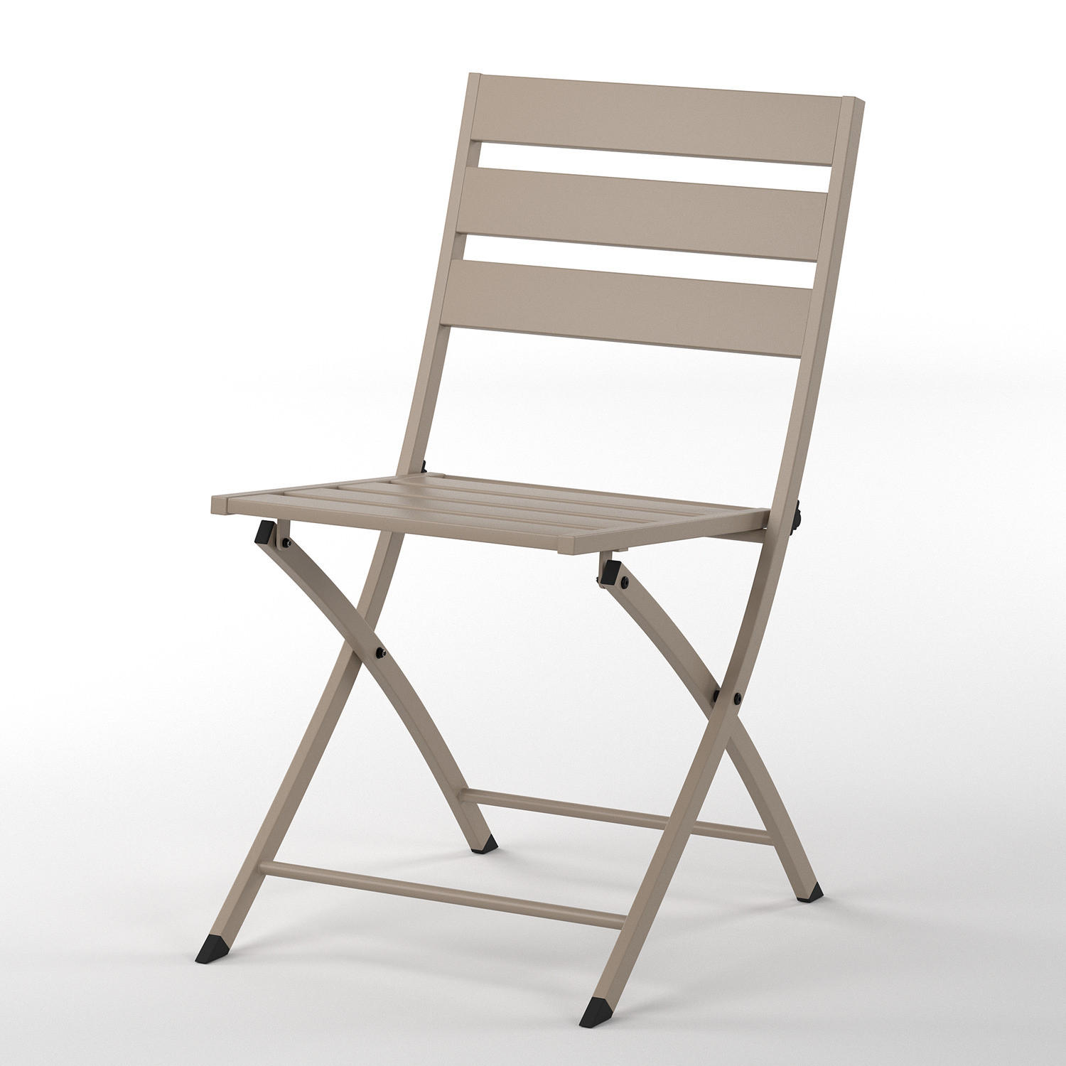 KLAPPSTUHL - 2er-Set - Stahl - Taupe, Metall (45/83/55cm) - home24