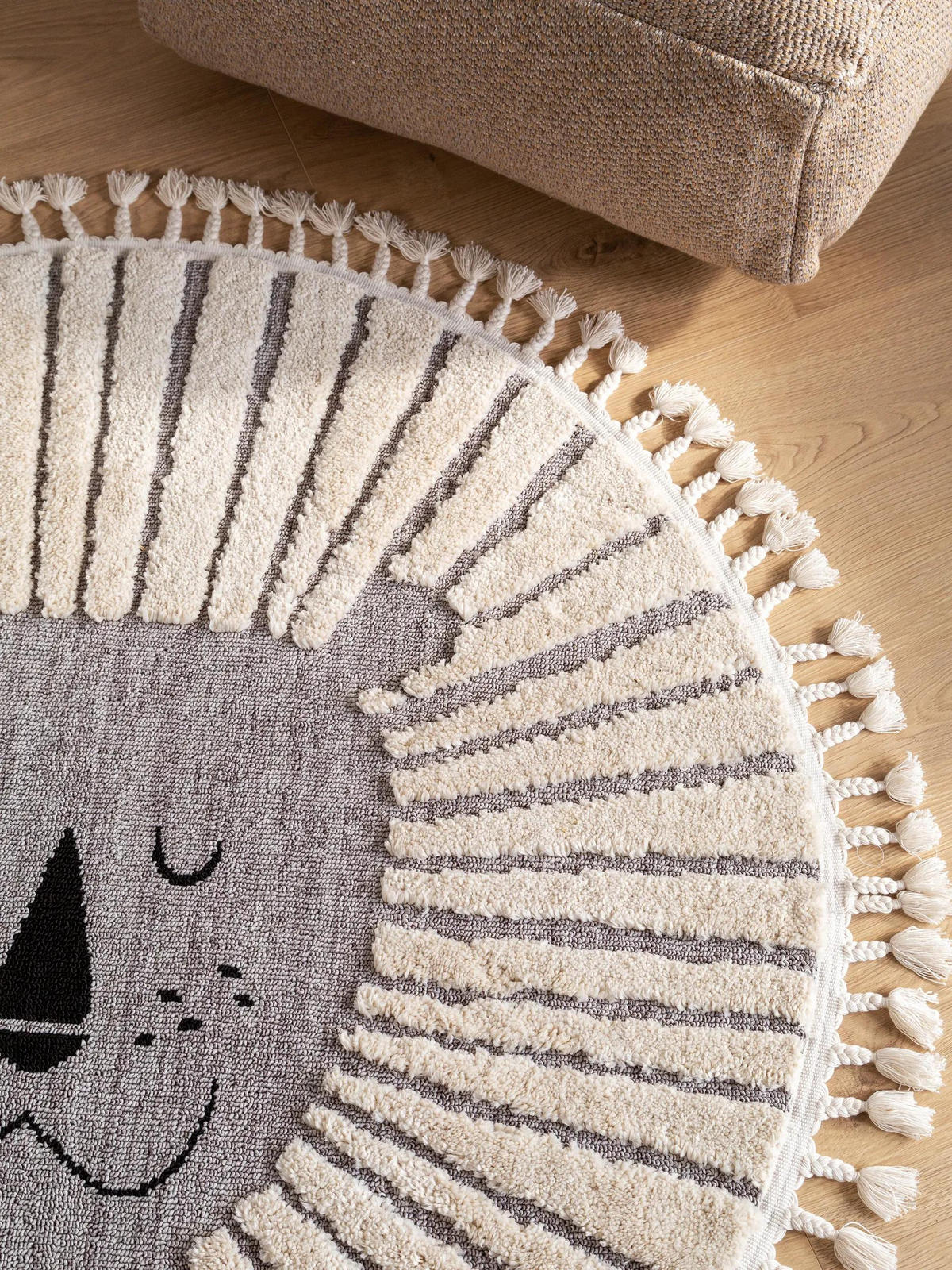 KINDERTEPPICH Momo Grau ø 120 cm rund - Grau, Textil (120/120cm) - Lytte