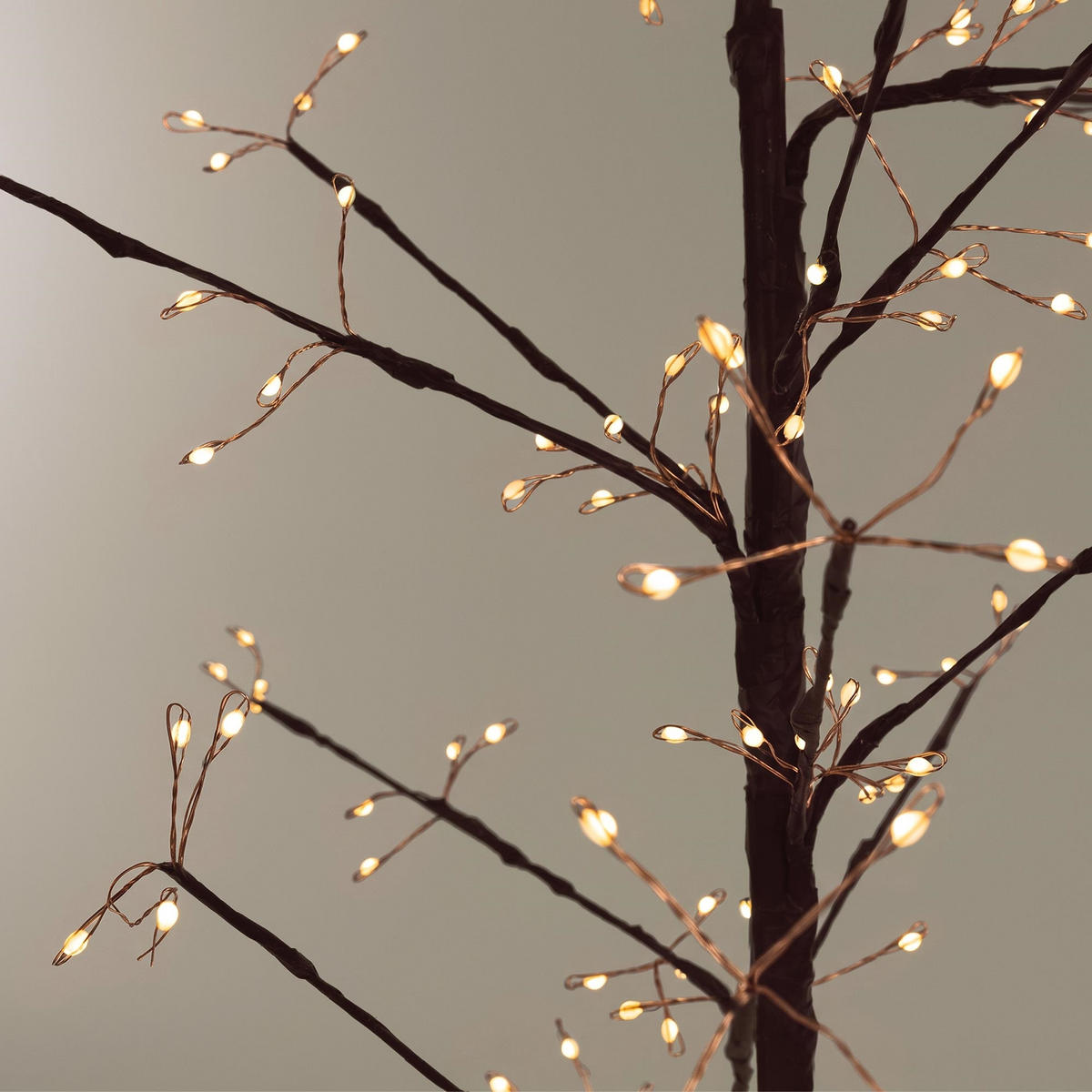 LED BAUM Outdoor Lichterbaum 150 cm Weihnachtsbeleuchtung Weihnachtsdeko 855 LEDs Warmweiß Innen/Außen - Braun, Metall (65/150/65cm) - ECD-Germany