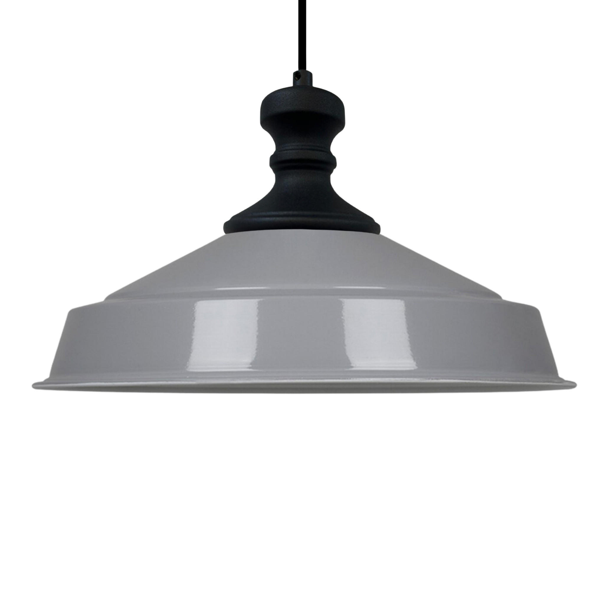 PENDELLEUCHTE Asletl Schwarz-Knob 41/28 cm - Schwarz/Grau, Metall (28/41/28cm) - Bamyum