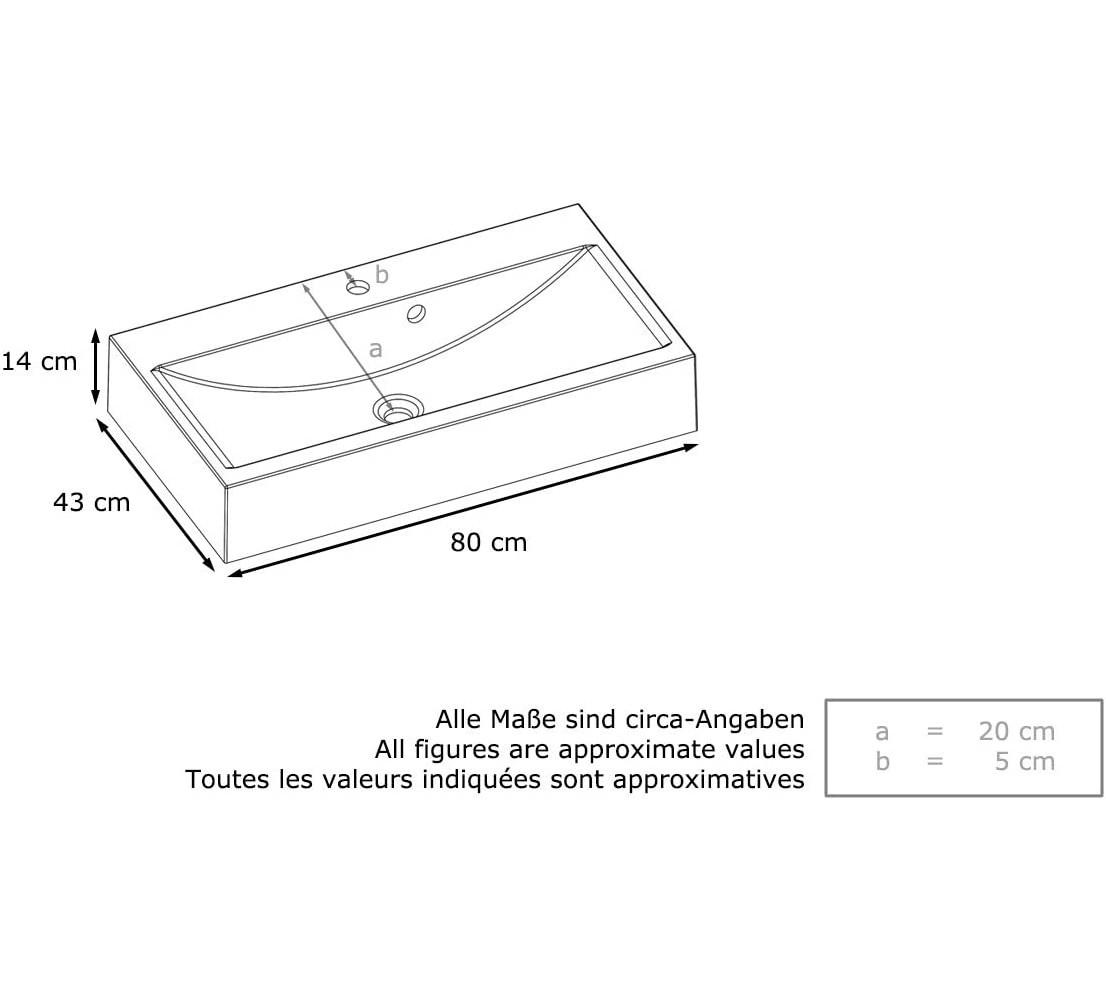 Thumbnail - Vladon Badmöbelset, Graphit, Holzwerkstoff, 210x185x51 cm, Badezimmer, Badmöbelsets & Badmöbelserien, Badmöbel-Sets
