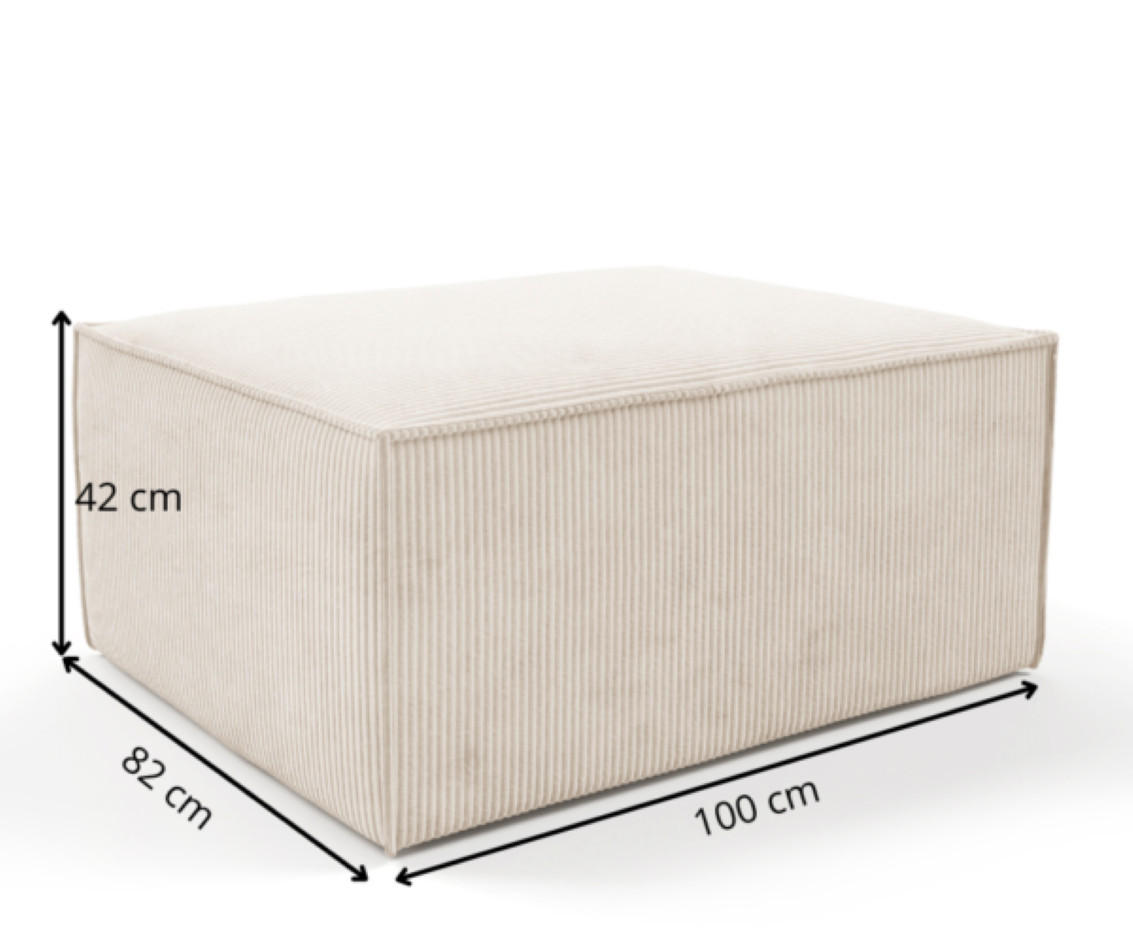 POUF Orto Rosa, Hocker - Rosa, Holzwerkstoff (100/42/82cm) - Bettso