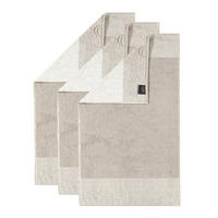 GÄSTETUCH Unisex Luxury Home Two-Tone Beige 3er Pack Baumwolle - Beige, Textil (50/30cm) - Cawoe