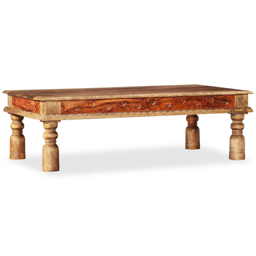 COUCHTISCH Massivholz Mango Akazie 110x60x38 cm - Braun, Holz (60/110/38cm) - furnicato