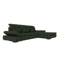 ECKSOFA Toscana Plus Velours inkl. Schlaffunktion - Olivgrün, Textil (300/179cm) - 99rooms